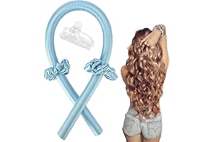 LERKELY Heatless Curling Rod Headband, Diadema sin calor con barra de rizado, rodillo de pelo sin calor, rizado sin calor para cabello largo y medio