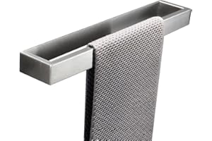 Biutimarden Porta Asciugamani Autoadesiva in Acciaio INOX,Portasciugamani Senza Foratura 40CM Spazzolato Portaasciugamano da Bagno per Bagno Cucina