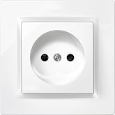 SIMON 10 BIPOLAR PLUG 250V 10A WHITE | Thin flat wall mechanism, easy installation. Includes frame, lid and mechanism.
