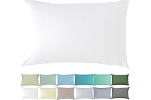 ‎P'TIT BASILE P'tit Basile - Kissenbezug 40x60 cm - Weiß - Baby Kopfkissenbezüge 100% Bio-Baumwolle ohne schädliche Substanz - 57 Fäden/cm² Für Kinder Bett 60x120 70x140 cm cododo