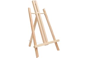 Cettkowns 16" Pinewood Wooden Easel Tabletop Display Easels A-Frame Art Craft Painting Easel Tripod Stand for Kids Student Classroom School Painting Party Table Desktop Easel