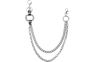 CFSVVD Hosenkette, Doppelschicht Hosen Kette, Mode KettengüRtel, Hosen Kette Herren Damen Kleidung Accessoire für Familie/Freunde/TäNzer/Rockmusik Liebhaber/Biker