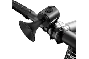 DUFUSO Campanello elettrico per bicicletta, 120 dB, IPX4, impermeabile, per bicicletta, accessorio per bicicletta, impermeabile, per bambini e adulti, adatto per manubri da 15 a 30 mm