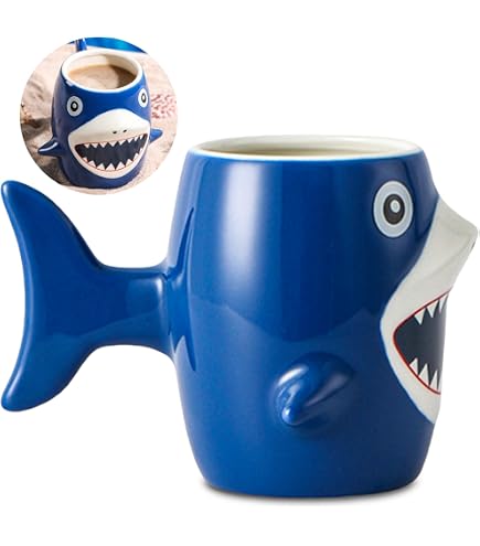 Taza Mágica De Tiburón Jaws - Cambia De Color Con Agua Caliente, Cerámica