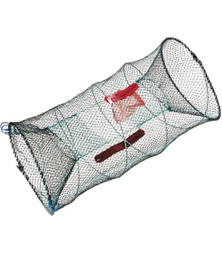 MgFishing Kit 3 Nasse Da Pesca 90x40 Cm - Richiudibili E Facili Da Trasportare