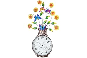 HOBYLUBY Große Outdoor-Uhr mit Thermometer und Hygrometer-Kombination, Outdoor-Wanduhr, geräuschlos, nicht tickend, Quarz-Außenuhr, Dekoration für Terrasse, Wohnzimmer, Küche, Garten