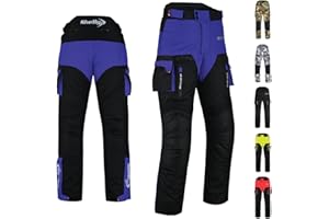 SHELLY SPORTS Shelly Motorcycle Trousers/Pants for Men with Water Resistant Cordura Textile Fabric for Motorbike Racing, Riding & Impact Protection Armor
