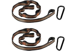 KILLIAN'S STORE Hängematte Befestigungs 2er Pack Hängematten Aufhängung Gurte mit 2 Hakenkarabinern für Camping Outdoor Reise Schaukel Baum Aufhängung Hängemattenzubehör max 300 kg