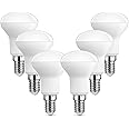 Spotlight Bulbs R50 E14 LED Cool White 6000K, 120° Beam Angle, 5W Replace E14 Reflector Bulbs 40W 50W, 500LM, R50 SES Small Edison Screw LED Light Bulbs, Non-dimmable, Pack of 6