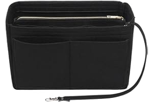 lumanothy Bag Insert Organizer, Longchamp Bag Organiser with Multi-Pocket for Longchamp Le Pliage Large Tote, Black, M