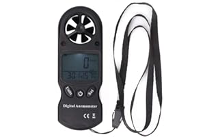 Jadpes cyfrowy anemometr, higrometr, 3 w 1, wielofunkcyjny, cyfrowy termohigrometr, przenośny miernik prędkości wiatru