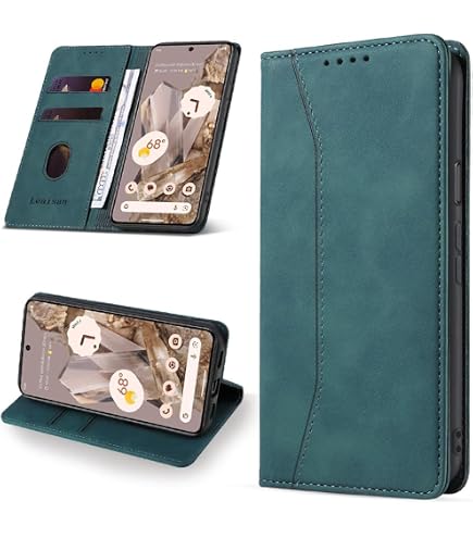 UCOLOR Brieftaschen-Hülle Für Google Pixel 8 Pro | Mit 3 Kartenfächern & RFID-Schutz | PU-Leder, Standfunktion | Design 'Wüstenblumen'