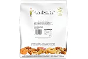 Mr Filbert's Chilli Rice Crackers – 500g Sharing Bag | Spicy & Crunchy Snack | Palm Oil Free | Gourmet Party Snack
