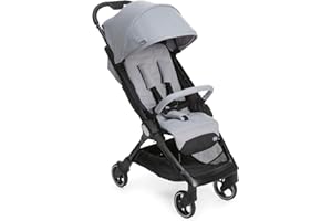 Chicco We Kinderwagen, faltbar, ultraleicht, ab Geburt bis 22 kg, Reise-Kinderwagen, ultra-kompakter, neigbar, EinHand-Verschluss, gepolsterte Schultergurte, Tasche und Regenschutz, Grau