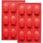 YXHZVON 2 Piece Silicone Mould Set for Madeleines, 9 Cavity Mini Baking | Madeleines BPA Free Non-Stick Muffin Candy Cookie I
