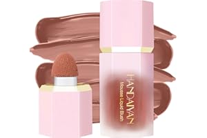 ANGLICOLOR HANDAIYAN Blush Liquide,Blush Léger et Aérien,Blush Creme Longue Durée et Résistant aux Bavures,Très Pigmenté,Fard à joues Naturel Maquillage(06#chocolate)