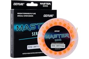 Goture Fishing Fly Line Floating Weight Forward Taper saldati con Passanti per Principianti General Series 6 Taglie per WF3 F WF4 F WF5 F WF6 F WF7 F WF8 F 4 Colori per Avorio Oliva Arancione Oro