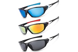 Camptrip 3 Paar Sonnenbrille Herren Sport Sonnenbrille UV 400 Polarisierte Sportbrille Sunglasses für Herren Damen zum Radfahren Ski Golfen Angeln Fahren Wandern