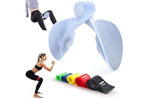 Spopal Attrezzo Interno Coscia, [con 5 Cinghie di Resistenza] Hip Trainer, Allenatore per Muscoli del Pavimento Pelvico, Fitness Attrezzo per Glutei, Schiena, per Palestra in Casa Yoga, Pilates