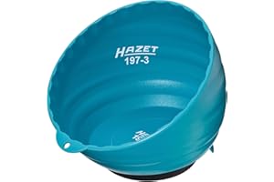 HAZET 197-3, średnica 150 mm, wykonana z lekkiego tworzywa sztucznego z solidnym, silnym magnesem - szczególnie praktyczna do przechowywania małych części, takich jak śruby
