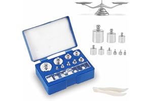 NIZIRIOO 17 poids d'étalonnage de 10 mg à 100 g avec pince à épiler numérique balance pour bijoux