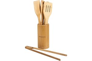 ARTECSIS Set di cucchiai da Cucina 6 Pezzi in Legno e bambù | Utensili da Cucina Completi di Cucchiaio