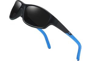 DUCO Kids sport stile polarizzato occhiali da sole in gomma telaio flessibile per ragazzi e ragazze