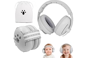YINGERTOOL 2-in-1 Baby Ear Defender for Babies and Toddlers up to 4 Years, Noise Reduction Adjustable Earmuffs, Comfortable Baby Headphones At Firework, Concert, Cinem