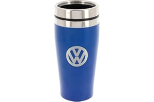BRISA VW Collection – oryginalny kubek termiczny Volkswagena, izolowany ze stali nierdzewnej (podwójne ścianki/450 ml/niebieski)