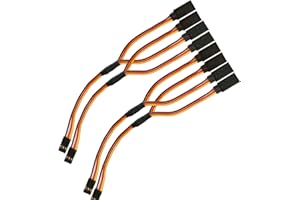 VUNIVERSUM Servo Y Cavo di prolunga V a Y, splitter compatibile con JR Futaba Robbe Graupner Hitec 15 cm 22AWG RC (4 pezzi)