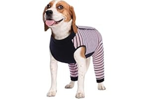 Kuoser Dog Surgery Recovery Suit - Female Hind Legs Post Surgery Body Suit Pink L