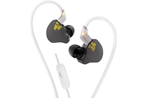 EZ EAR KBEAR NZ02 Auriculares con Cable y micrófono Auriculares in Ear para Juegos 1DD IEM Conector de 3,5 mm Graves Profundos Auriculares intrauditivos compatibles con PC, PS5, Xbox, Switch y Smartphones