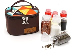 BrilliantDay Bottiglia di condimento per Esterni condimento Vaso di spezie condimento Trasparente e Bottiglia di aceto Contenitore con Borsa da Trasporto per Campeggio all'aperto(Set di 6 Pezzi)#4
