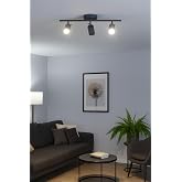 Spoti Modern Tasarım Salon - Mutfak - Banyo Spot Ledli Sıralı Avize (ANTRASİT, 60 CM, 6500, Kelvin)