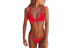 CheChury Sexy Costume da Bagno Bikini Donna Push-up Reggiseno Imbottito Spiaggia Bikini Set Beachwear Due Pezzi Mare e Piscina Tankini Sportivi Brasiliano