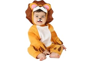 Atosa | Disfraz de León para Bebé | Traje Completo Unisex con Accesorio para la Cabeza | Disfraces Infantiles Ideales para Fiestas, Carnaval y Halloween | Color Amarillo | 12-24 Meses
