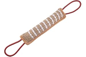 Hyrew Dog Tug Toy Dog Bite Pillow Jute Bite Toy Dog Pull Toy Interactive Toys for Medium to Large Dogs(style 1)
