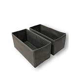 Balkan Room 2'li Antrasit &Ccedil;ekmece İ&ccedil;i D&uuml;zenleyici Organizer Set - &Ccedil;ok Ama&ccedil;lı Dolap İ&ccedil;i Kutu Seti (28 * 13 * 13)