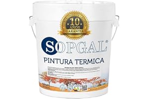 Sopgal Pintura Térmica Anticondensación Interior 15L Blanco - Aislante y Eficiente: Rompe puente térmico, evita condensaciones, pared fría y pérdida de calor