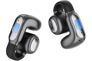 ANSTEN Open Ear Kopfhörer Bluetooth 5.4, Clip on Kopfhörer mit ENC HD-Noise Cancelling für Anrufe, IPX5 Wasserdicht, 80H Standby-Zeit, USB-C Schnellladung, Kein Auslaufen, Perfekt für Sport, Fitness