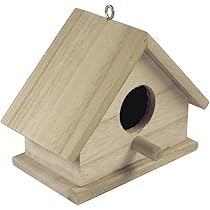 Casette per uccelli in legno per appendere all'aperto, casa per uccelli naturale fatta a mano a 5 fori per decorazioni per cortile/cortile/patio, larg P2p6  15