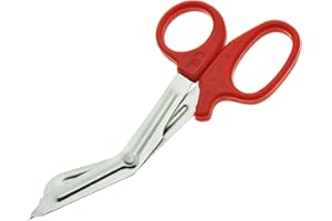 Ynr Paramédical Vet Emt Traumatisme de L'em S Cisailles Infirmières Utilitaire Bandage Fire Rescue Premiers Secours Médical Ciseaux Ce - Red, 7.5"