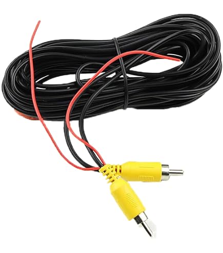 Câble RCA Vidéo 10 M Avec Câble D'alimentation Et Déclencheur - Double Blindage, Pour Caméra De Recul Et Moniteur