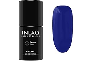 ‎INLAQ INLAQ® UV Nagellack Dunkelblau - 6 ml Hema Free - Langlebiger UV Lack - Nail Polish - Sweet Candies Kollektion - Gelnägel - Shellac Gel - Gellack ohne Hema | 1065- Deep Koamaru