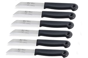 INSTRUMENTENRW Set de couteaux à légumes de Solingen Fabriqué en Allemagne avec une lame tranchante et précise en acier inoxydable (Long-Dentelée, 6)