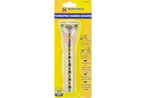 BARGAINGALORE Tungsten Carbide Scraper Grip Reversible Blade Wood Paint Glue DIY 50MM Steel