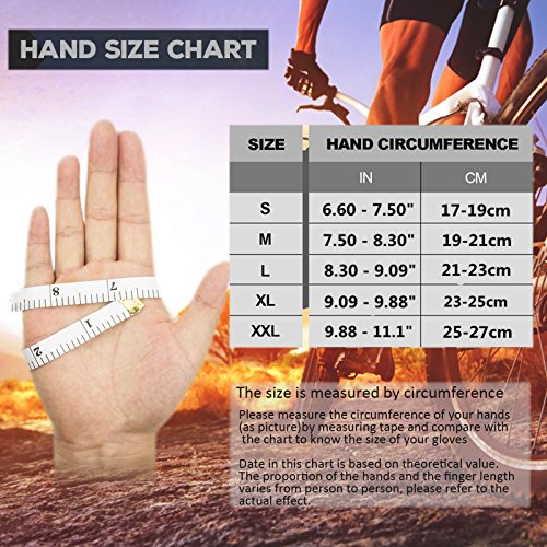 Aiduy FahrradHandschuhe, Fitnesshandschuhe Trainingshandschuhe Halbfinger-Fahrradhandschuhe – Rutschfest, Schaum gepolstert und Klettverschluss - 7