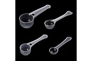 KALIONE Messlöffel 10g 5g 3g 1g Dosierlöffel Transparent, 4 Stück Proteinpulver Messlöffel Waschpulverlöffel Milchpulverlöffel Milchpulverlöffel Transparent Dosierer