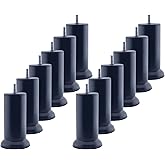 12 ADET Mobilya Baza Metal 12 cm M8 Ince Diş Antrasit Ayağı Kanepe Koltuk &Ccedil;ekyat Y&uuml;kseltme Ayakları