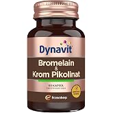 Dynavit Bromelain (Ananas Ekstresi)&Krom Pikolinat 60 Bitkisel Kaps&uuml;l - &Ouml;dem Atımı&Diyetisyen &Ouml;nerisi - 500 mg (1200 GDU) Bro